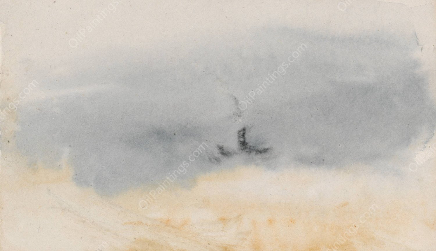 The Channel Sketchbook 44  by Joseph Mallord William Turner - Hand-Painted Oil Painting Reproduction