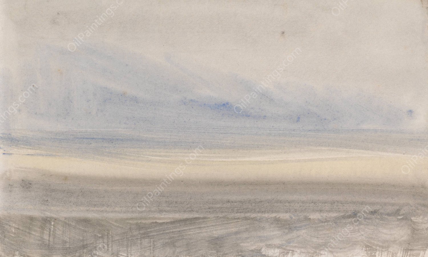 The Channel Sketchbook 5  by Joseph Mallord William Turner - Hand-Painted Oil Painting Reproduction