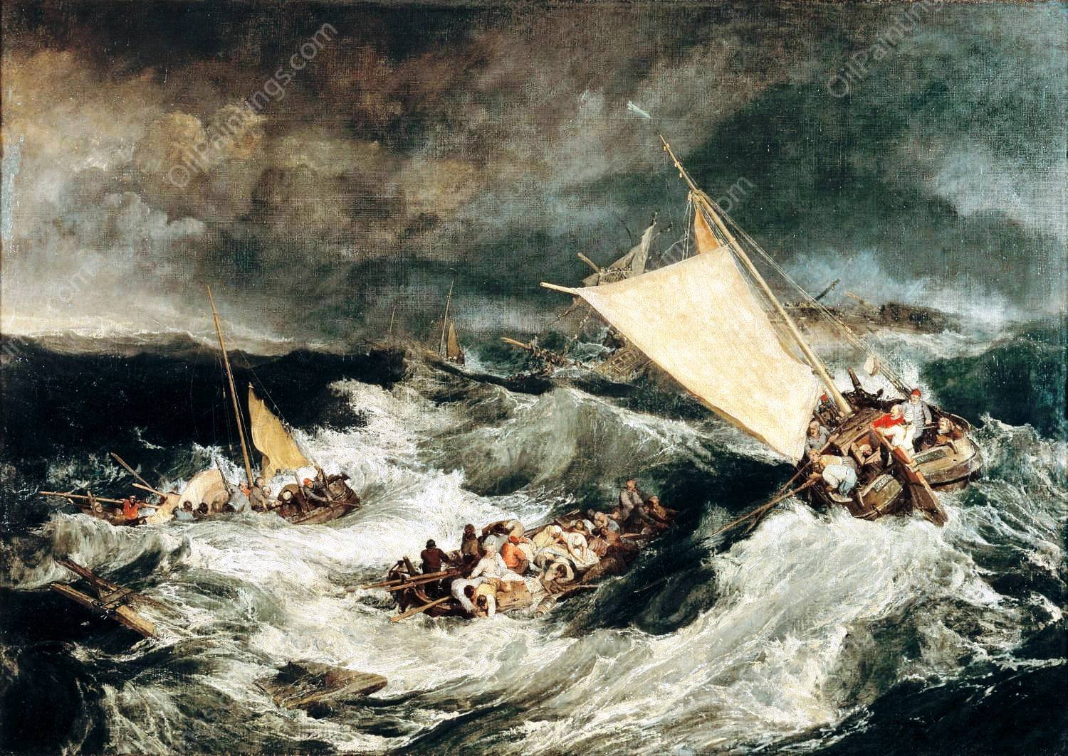 The Shipwreck by Joseph Mallord William Turner - Hand-Painted Oil Painting Reproduction