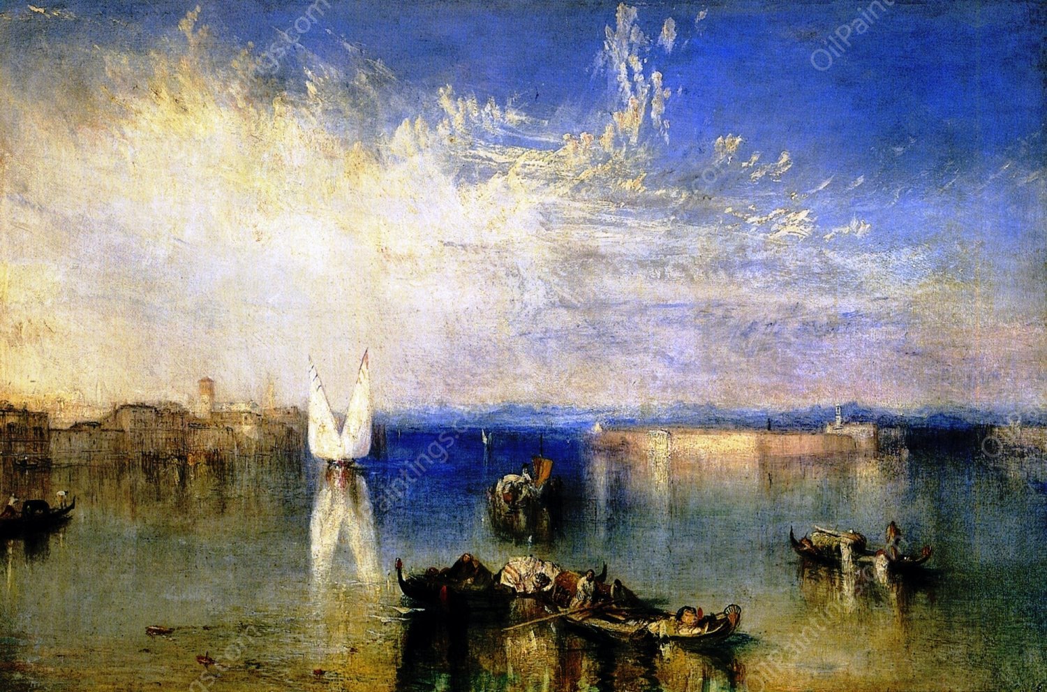 Venice, Campo Santo by Joseph Mallord William Turner - Hand-Painted Oil Painting Reproduction