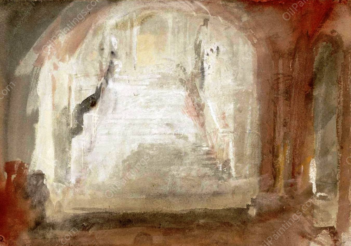 Venice , The Giants' Staircase in the Doge's Palace by Joseph Mallord William Turner - Hand-Painted Oil Painting Reproduction