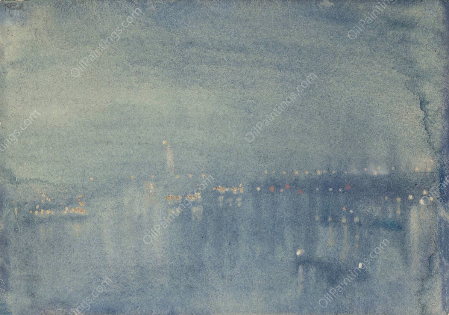 Evening in Fairy Land  by Joseph Pennell - Hand-Painted Oil Painting Reproduction