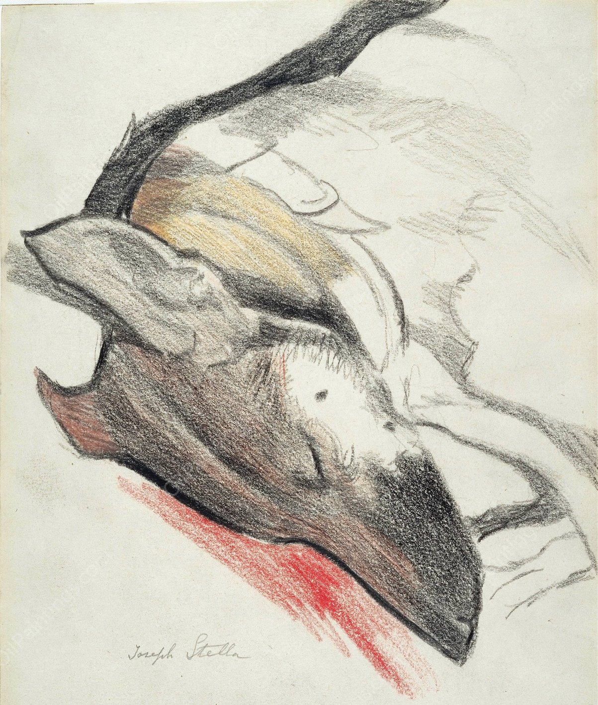 Sleeping Dog  by Joseph Stella - Hand-Painted Oil Painting Reproduction