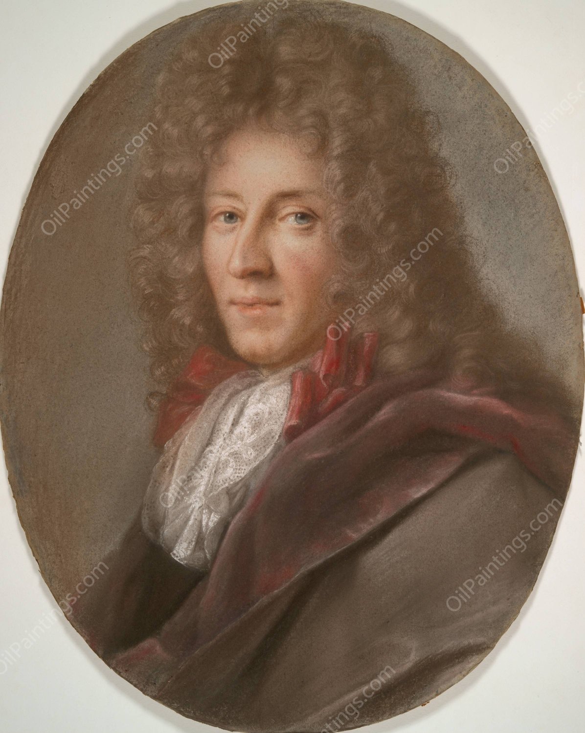 Portrait of a Man  by Joseph Vivien - Hand-Painted Oil Painting Reproduction