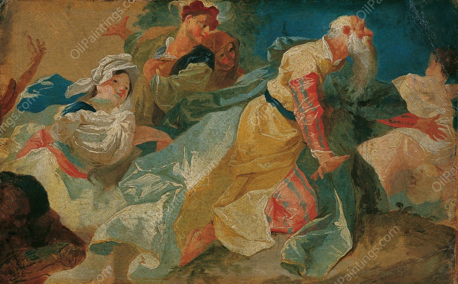 Anbetung  by Joseph Winterhalder The Younger - Hand-Painted Oil Painting Reproduction