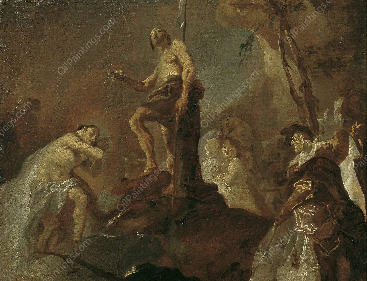 Die Taufe Christi  by Joseph Winterhalder The Younger - Hand-Painted Oil Painting Reproduction