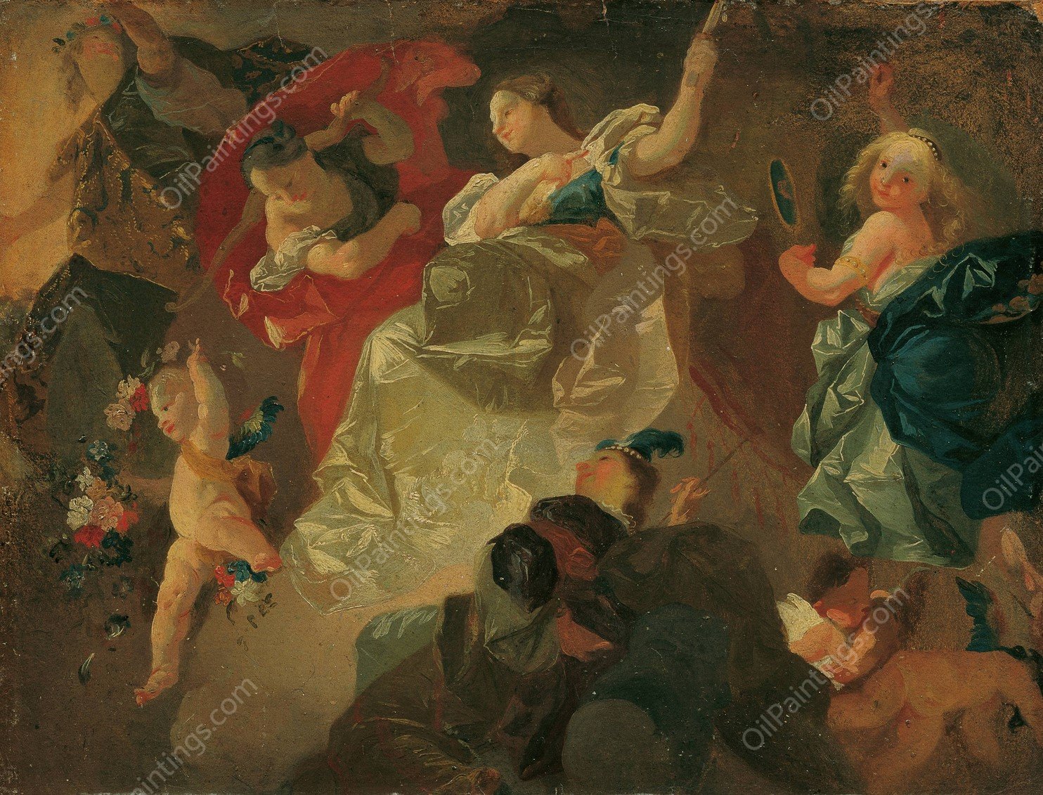 Tugenden  by Joseph Winterhalder The Younger - Hand-Painted Oil Painting Reproduction