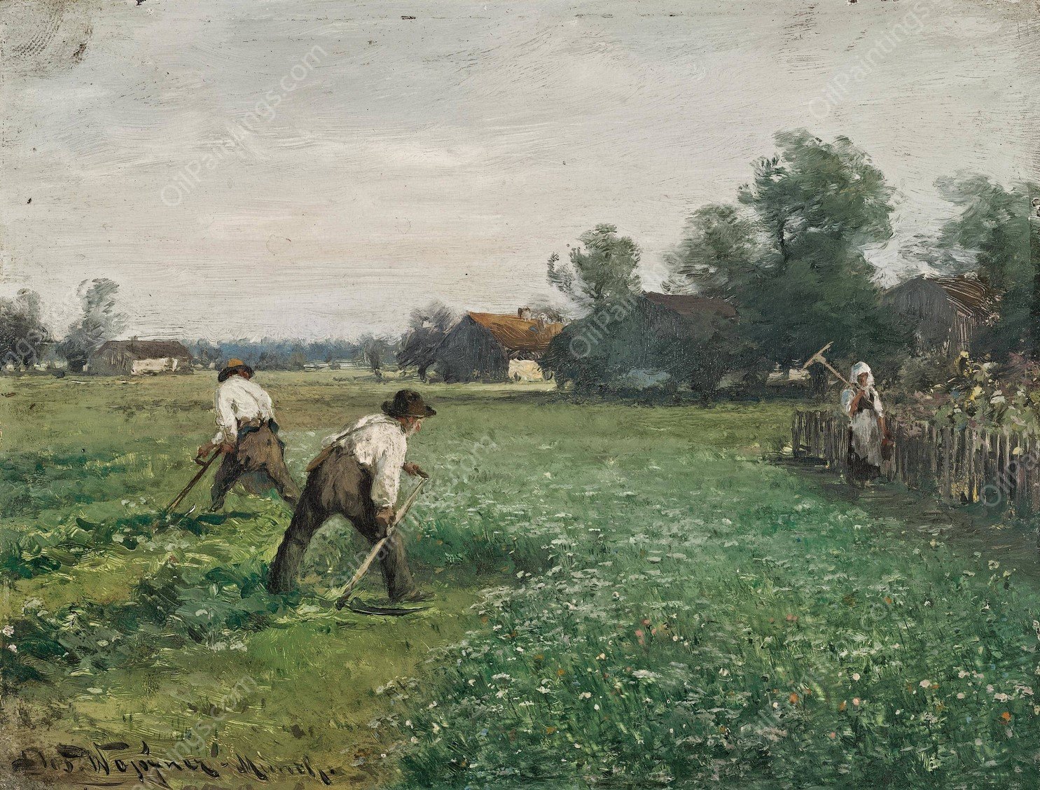 Erntezeit by Joseph Wopfner - Hand-Painted Oil Painting Reproduction