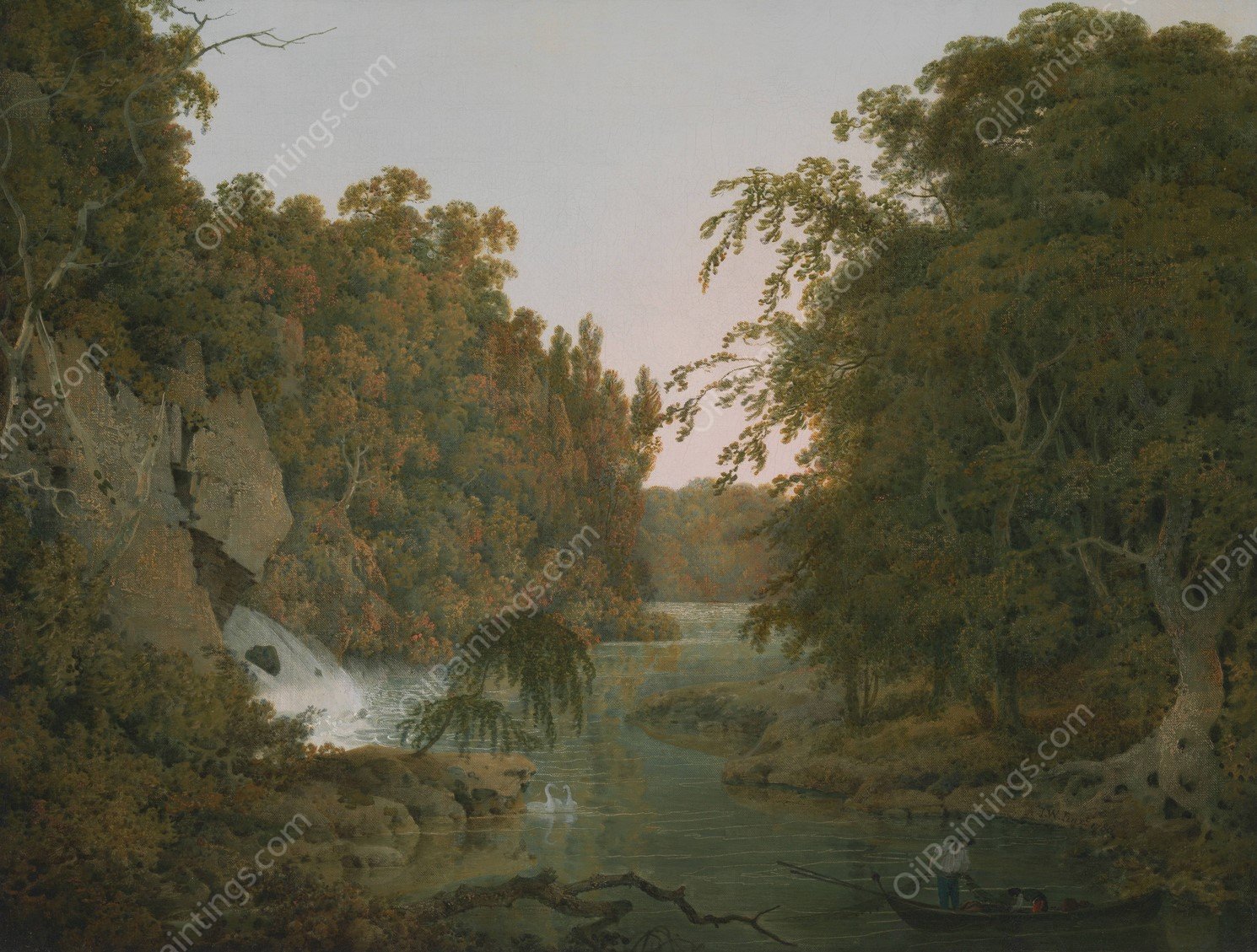Dovedale by Joseph Wright Of Derby - Hand-Painted Oil Painting Reproduction