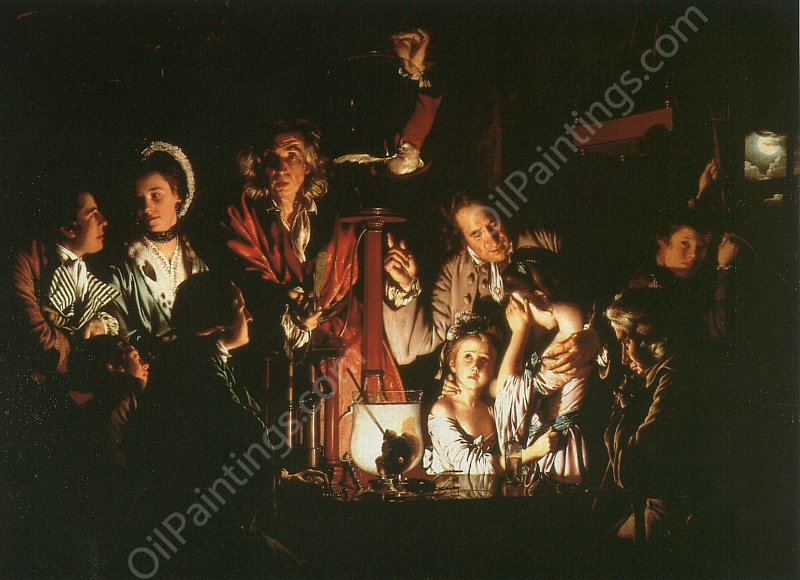 Experiment with the Air-Pump by Joseph Wright Of Derby - Hand-Painted Oil Painting Reproduction