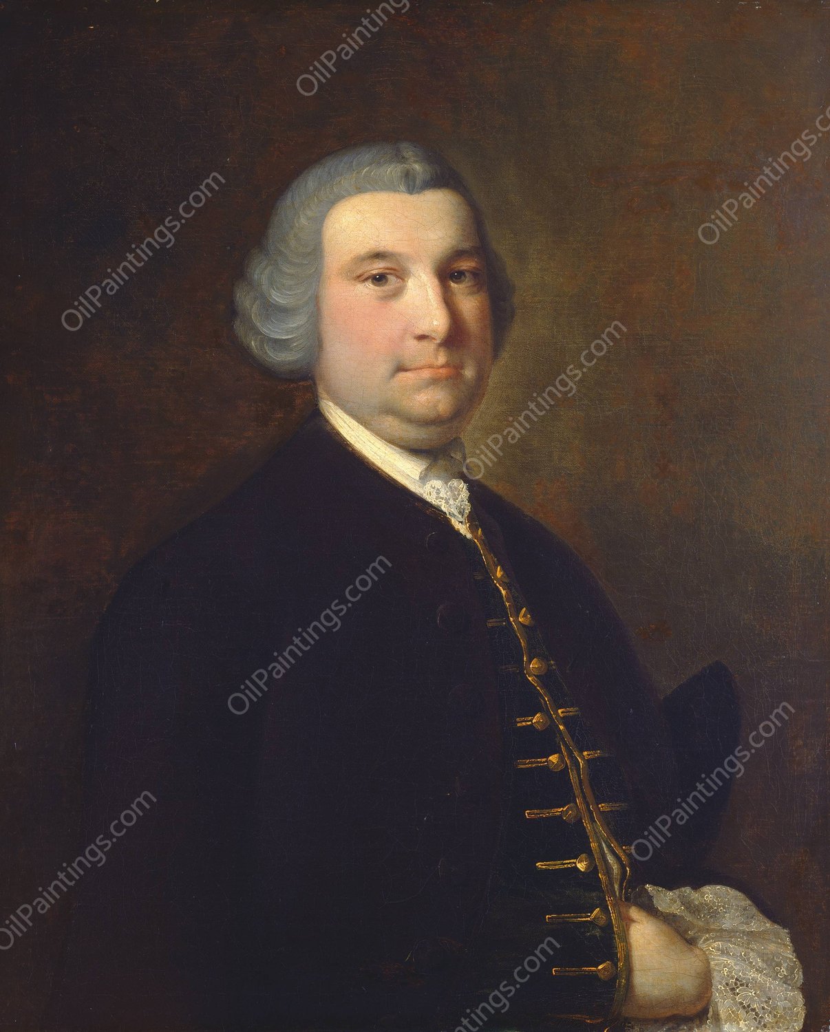 Portrait of a Gentleman  by Joseph Wright Of Derby - Hand-Painted Oil Painting Reproduction