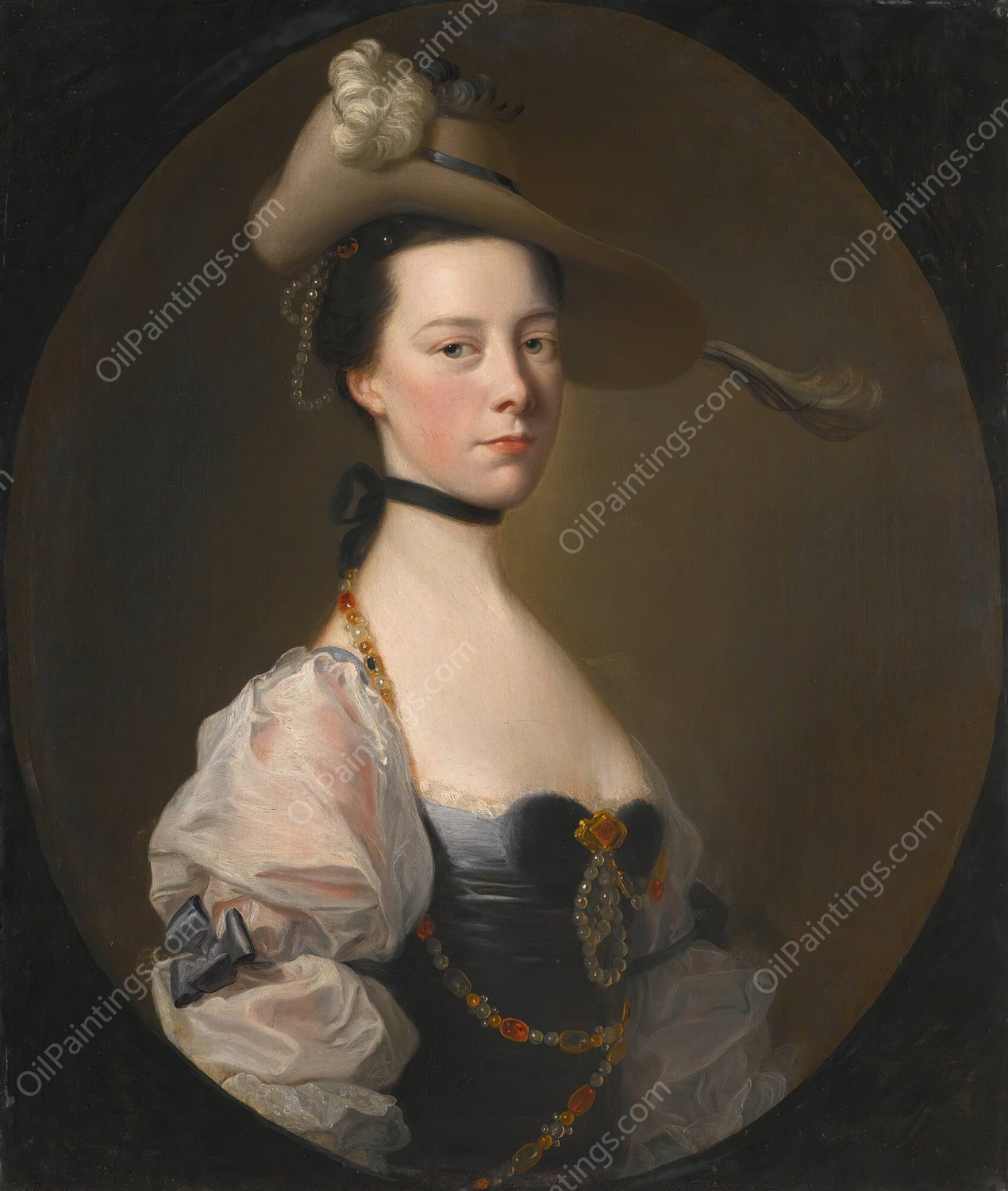 Portrait Of A Lady by Joseph Wright Of Derby - Hand-Painted Oil Painting Reproduction