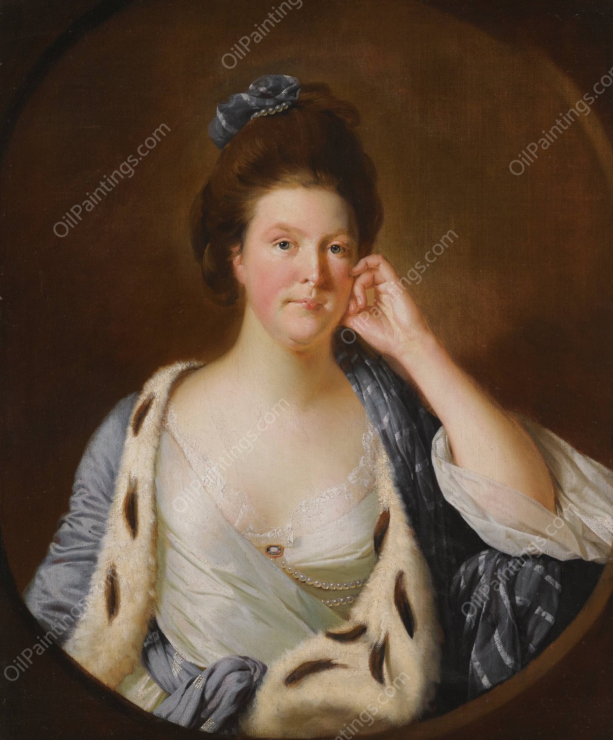 Portrait of Lucy Stafford, Later Mrs Wilkinson  by Joseph Wright Of Derby - Hand-Painted Oil Painting Reproduction