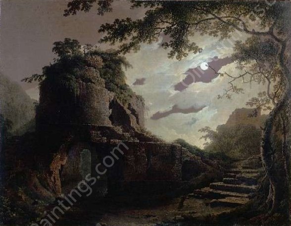 Virgil's Tomb by Joseph Wright Of Derby - Hand-Painted Oil Painting Reproduction