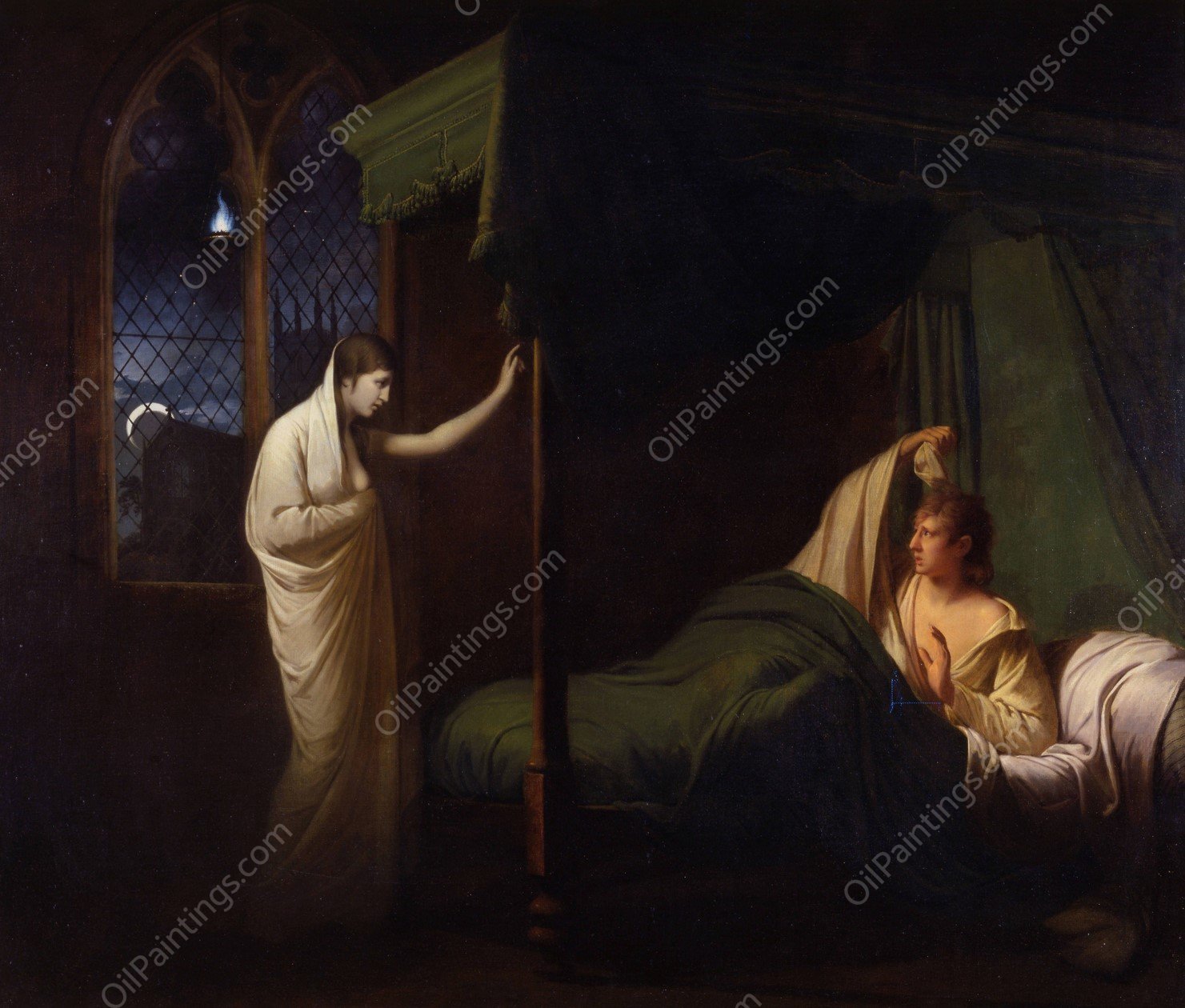 William And Margaret From Percy's 'reliques Of Ancient English Poetry' by Joseph Wright Of Derby - Hand-Painted Oil Painting Reproduction