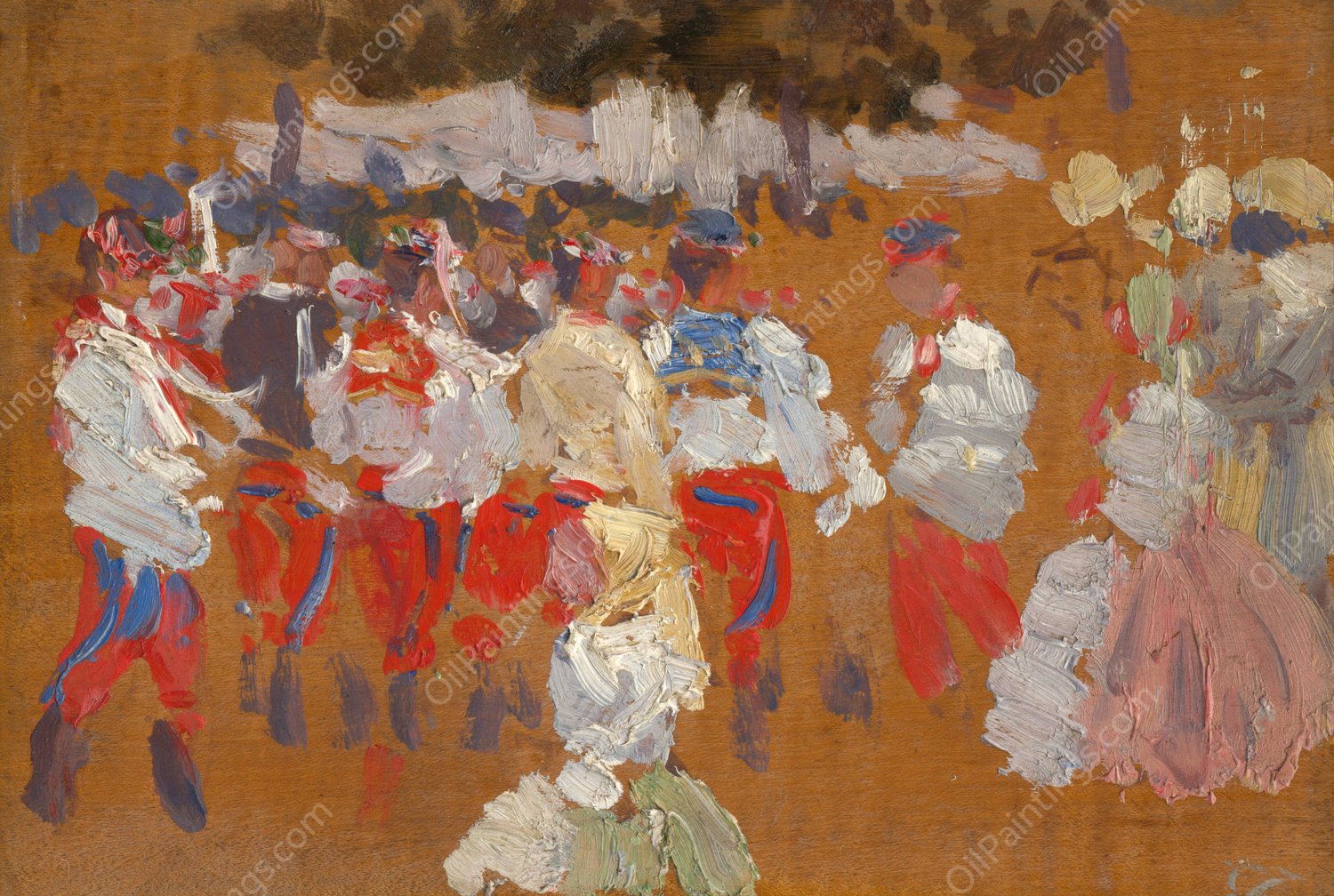 Sketch  by Joza Uprka - Hand-Painted Oil Painting Reproduction