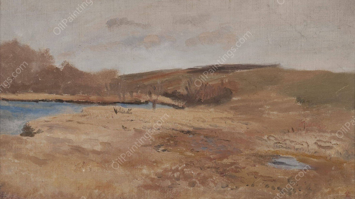 Autumn landscape  by Jozef Chelmonski - Hand-Painted Oil Painting Reproduction