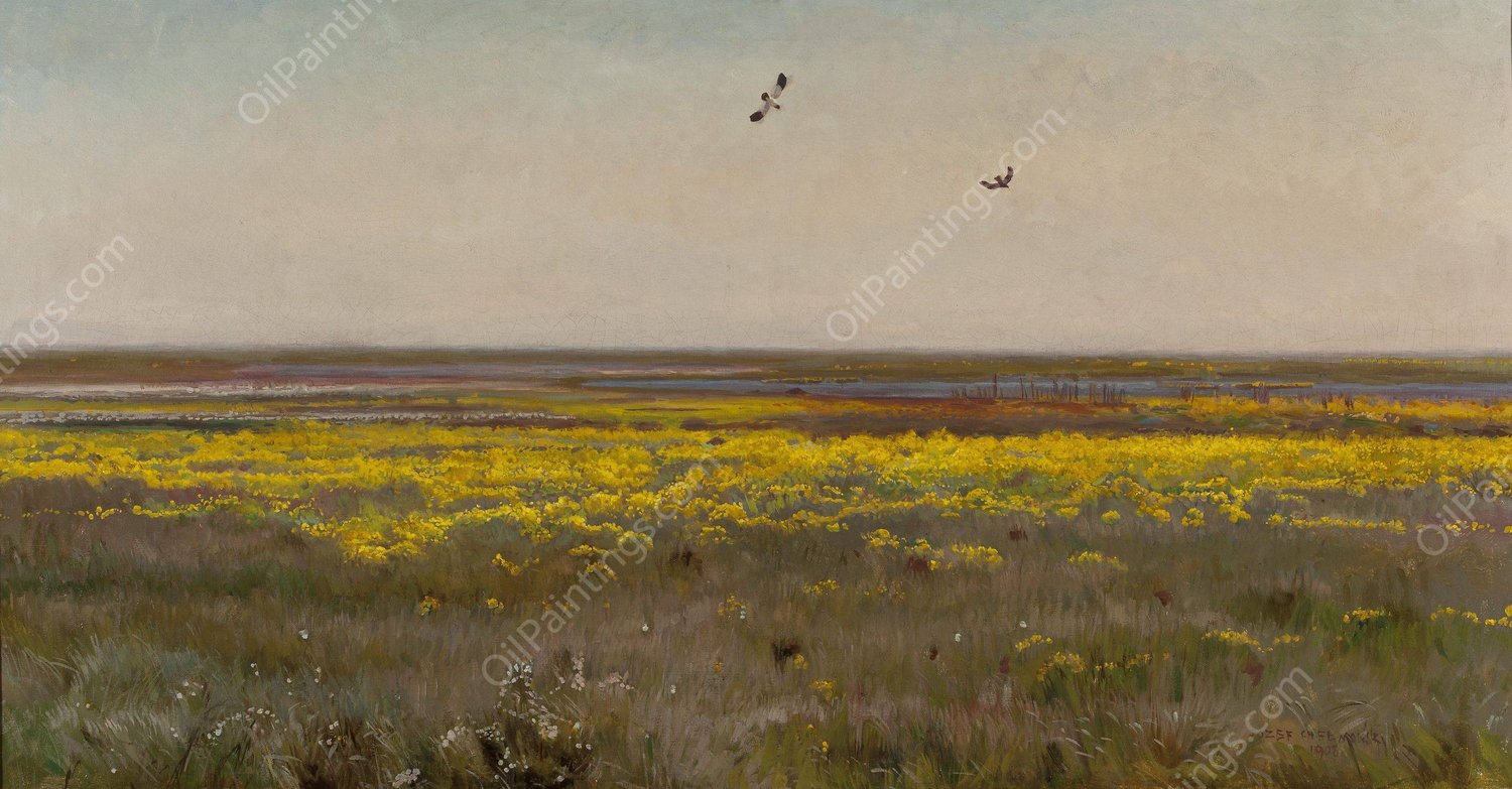 Cowslips  by Jozef Chelmonski - Hand-Painted Oil Painting Reproduction