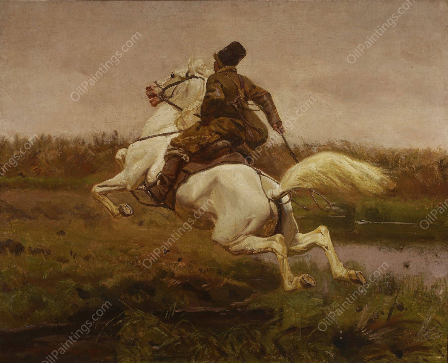 Whipper-in  by Jozef Chelmonski - Hand-Painted Oil Painting Reproduction