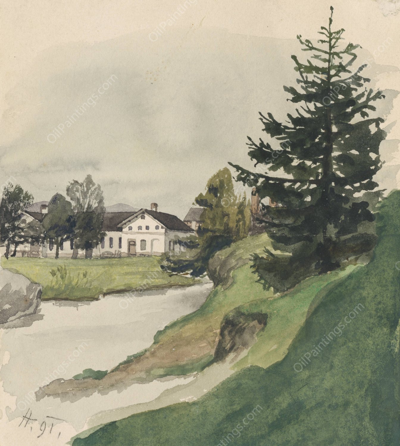 Hrabusice  by Jozef Hanula - Hand-Painted Oil Painting Reproduction