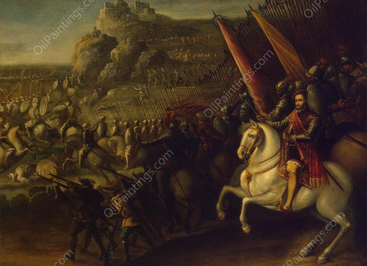 Battle by Juan De La Corte - Hand-Painted Oil Painting Reproduction