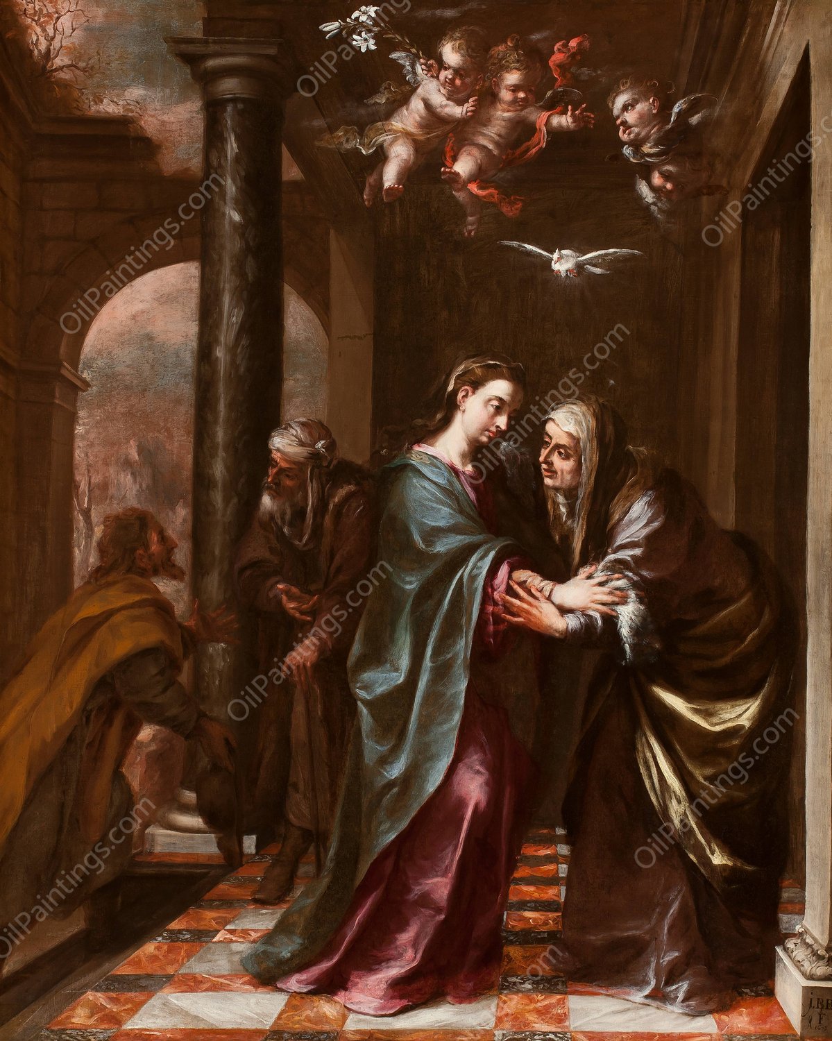 The Visitation  by Juan De Valdes Leal - Hand-Painted Oil Painting Reproduction