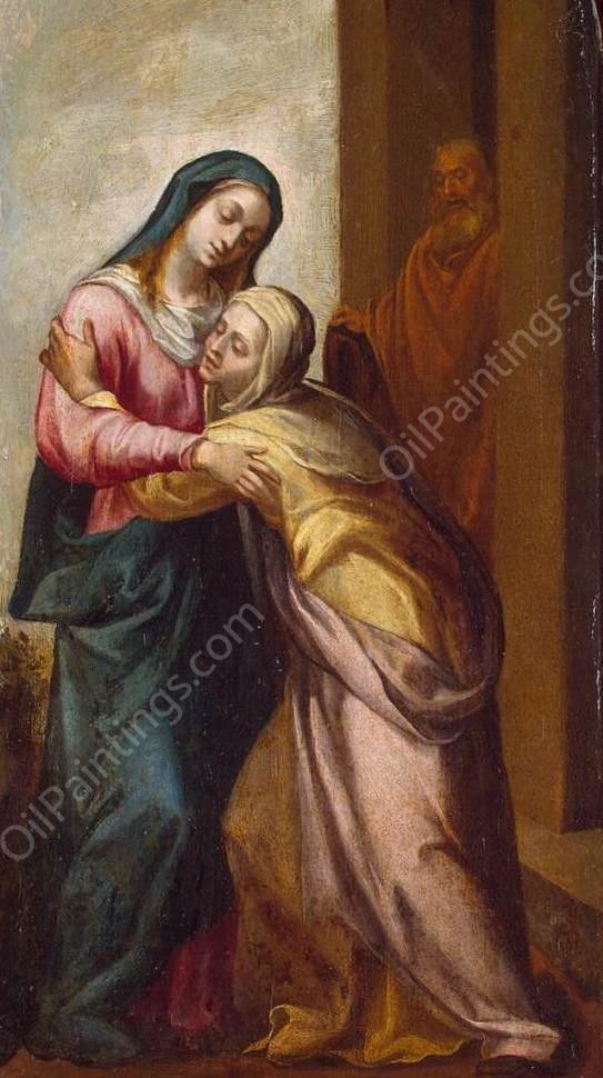 Visitation by Juan Del Castillo - Hand-Painted Oil Painting Reproduction