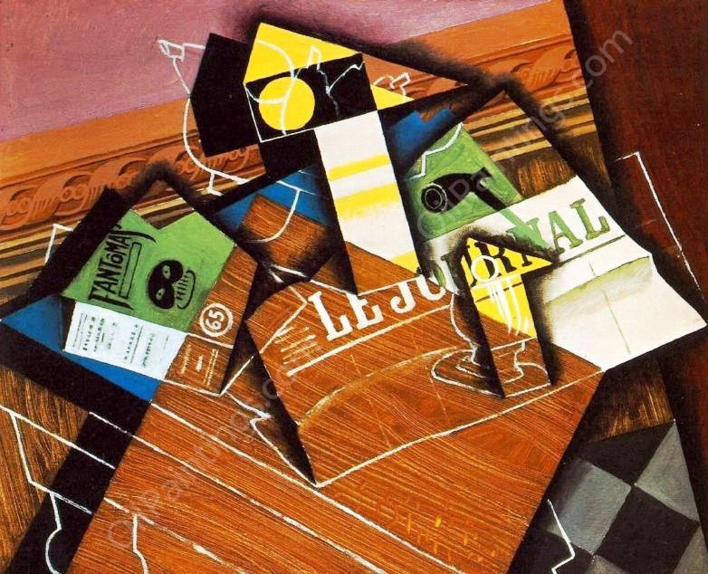 Fantomas by Juan Gris - Hand-Painted Oil Painting Reproduction