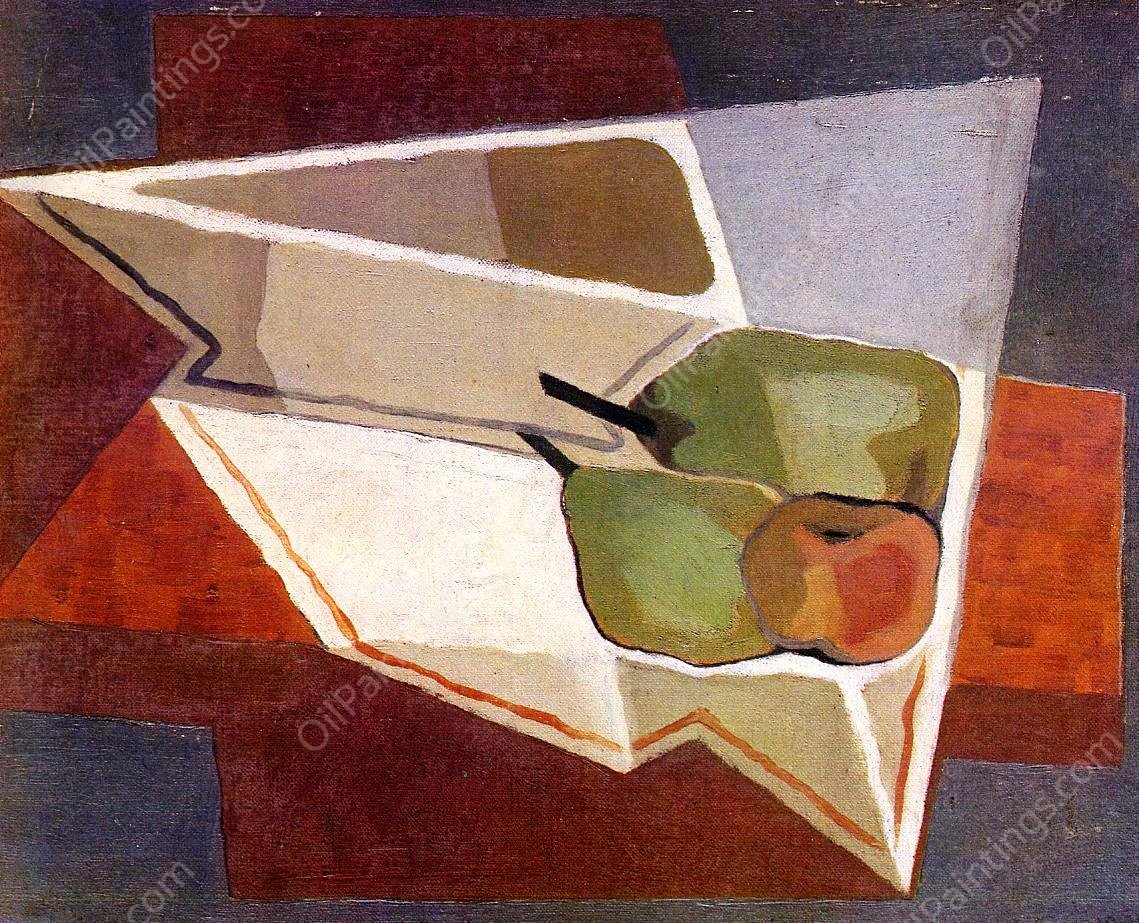 Fruit with Bowl by Juan Gris - Hand-Painted Oil Painting Reproduction