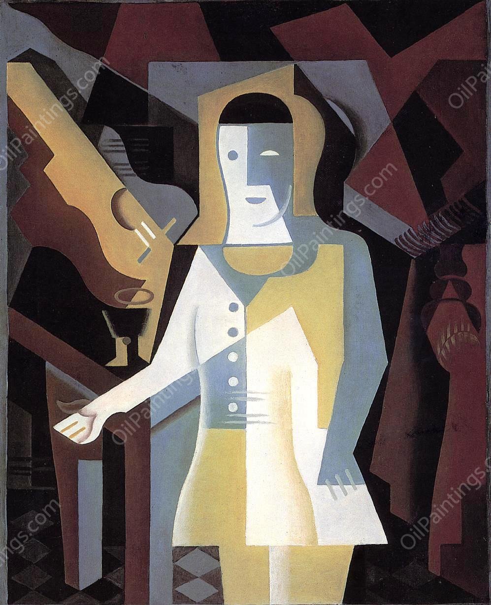Pierrot II by Juan Gris - Hand-Painted Oil Painting Reproduction
