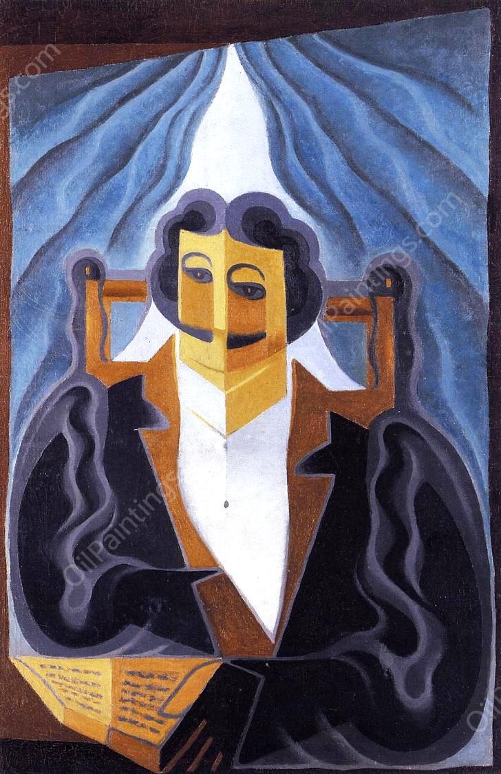Portrait of a Man by Juan Gris - Hand-Painted Oil Painting Reproduction