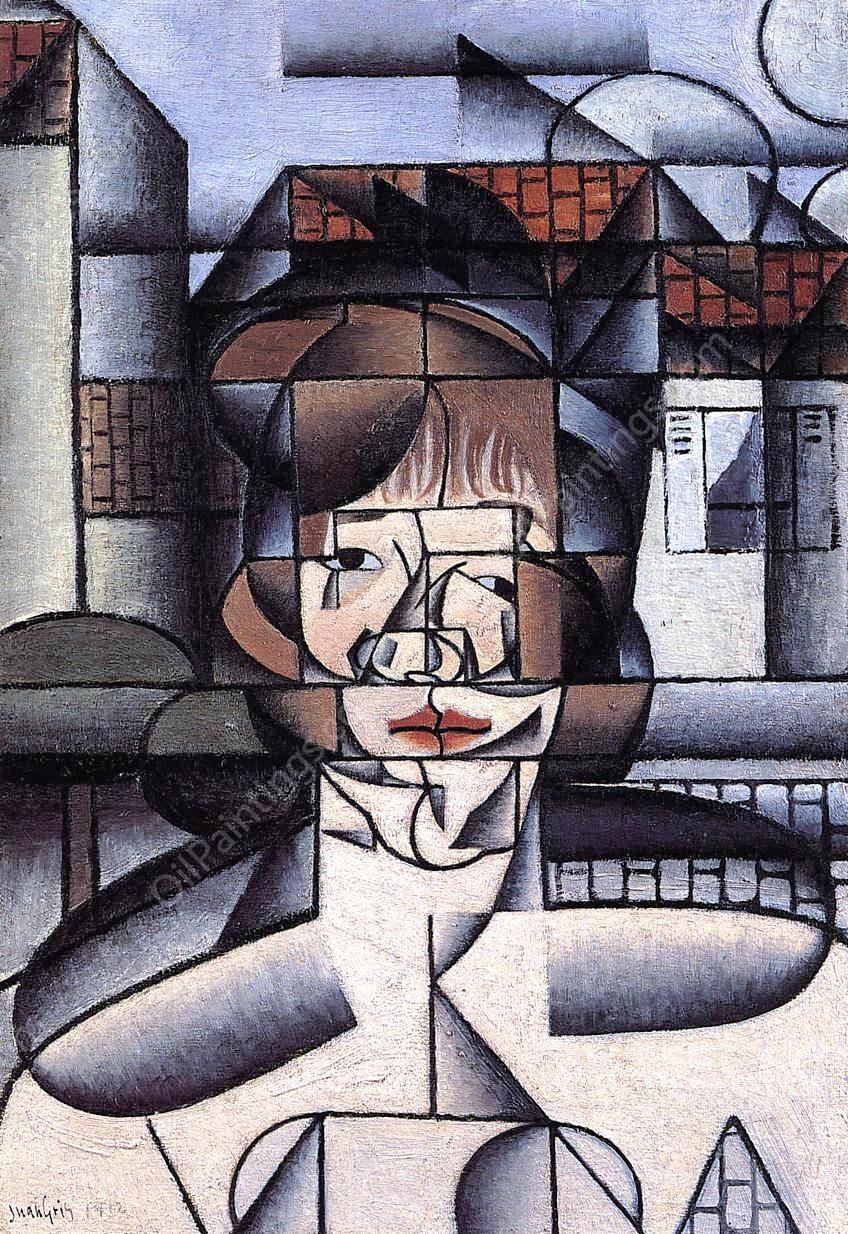 Portrait of Germaine Raynal by Juan Gris - Hand-Painted Oil Painting Reproduction