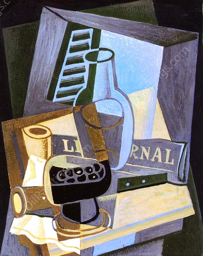 Still Life in Front of the Window by Juan Gris - Hand-Painted Oil Painting Reproduction