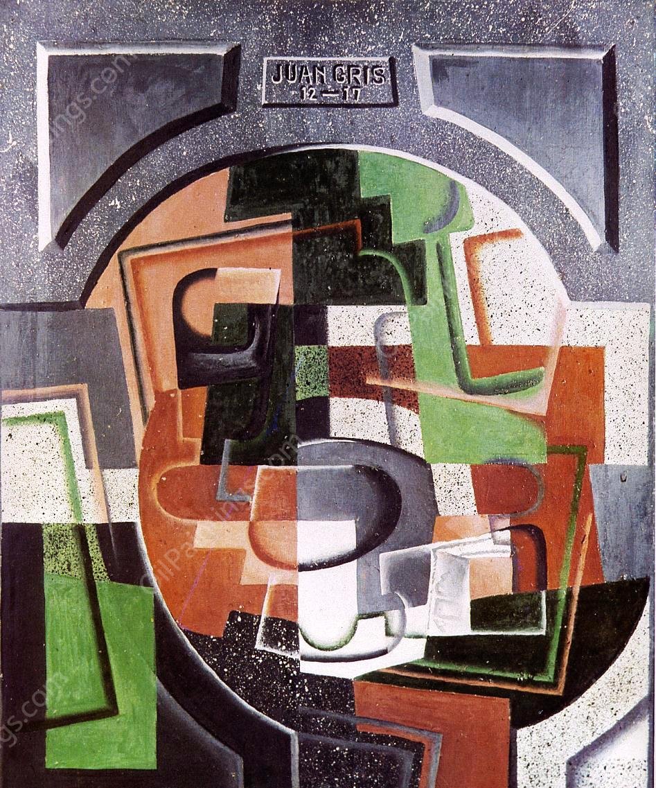 Still Life on Plaque by Juan Gris - Hand-Painted Oil Painting Reproduction