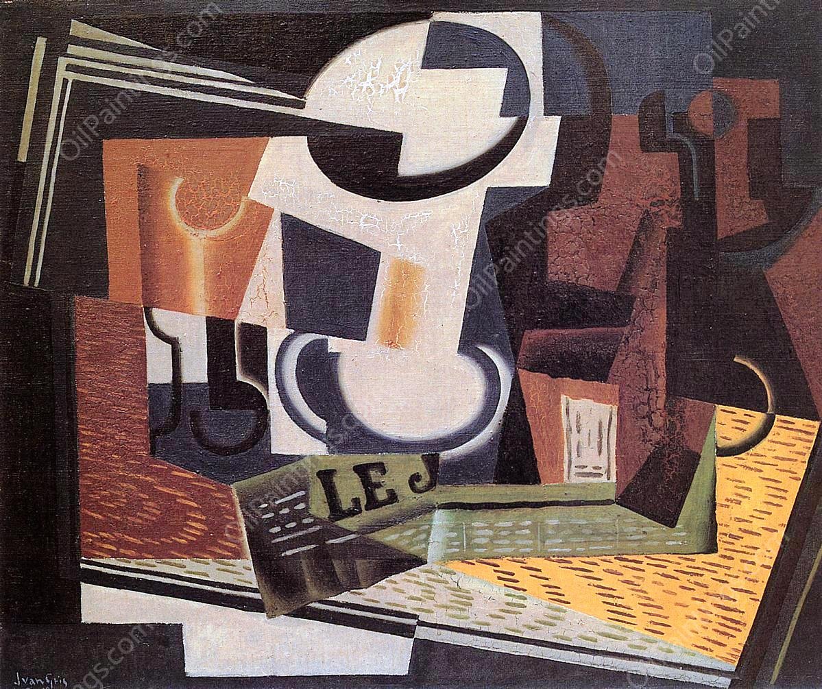 Still Life with Fruit Bowl by Juan Gris - Hand-Painted Oil Painting Reproduction