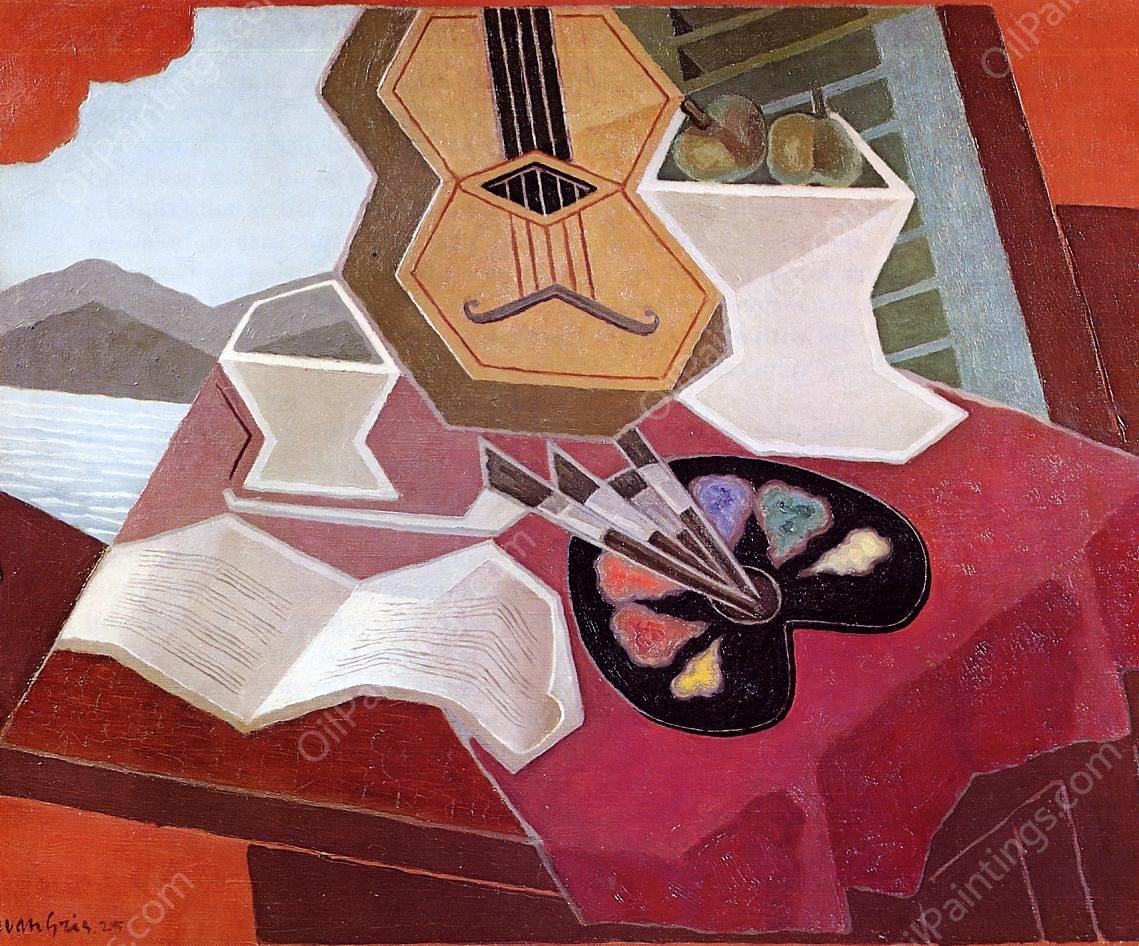 Table Overlooking the Sea by Juan Gris - Hand-Painted Oil Painting Reproduction