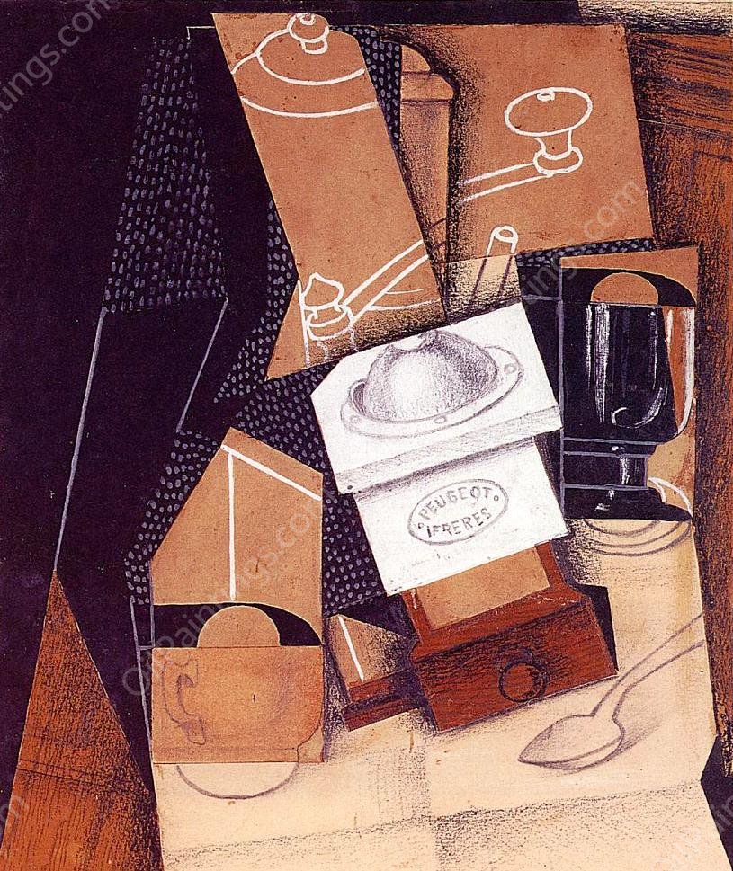 The Coffee Grinder by Juan Gris - Hand-Painted Oil Painting Reproduction
