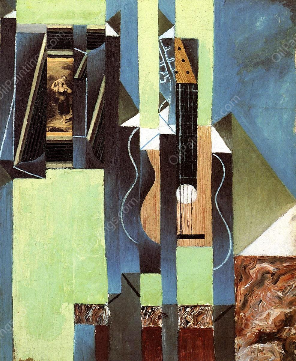The Guitar     by Juan Gris - Hand-Painted Oil Painting Reproduction