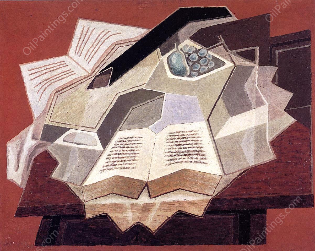 The Open Book by Juan Gris - Hand-Painted Oil Painting Reproduction