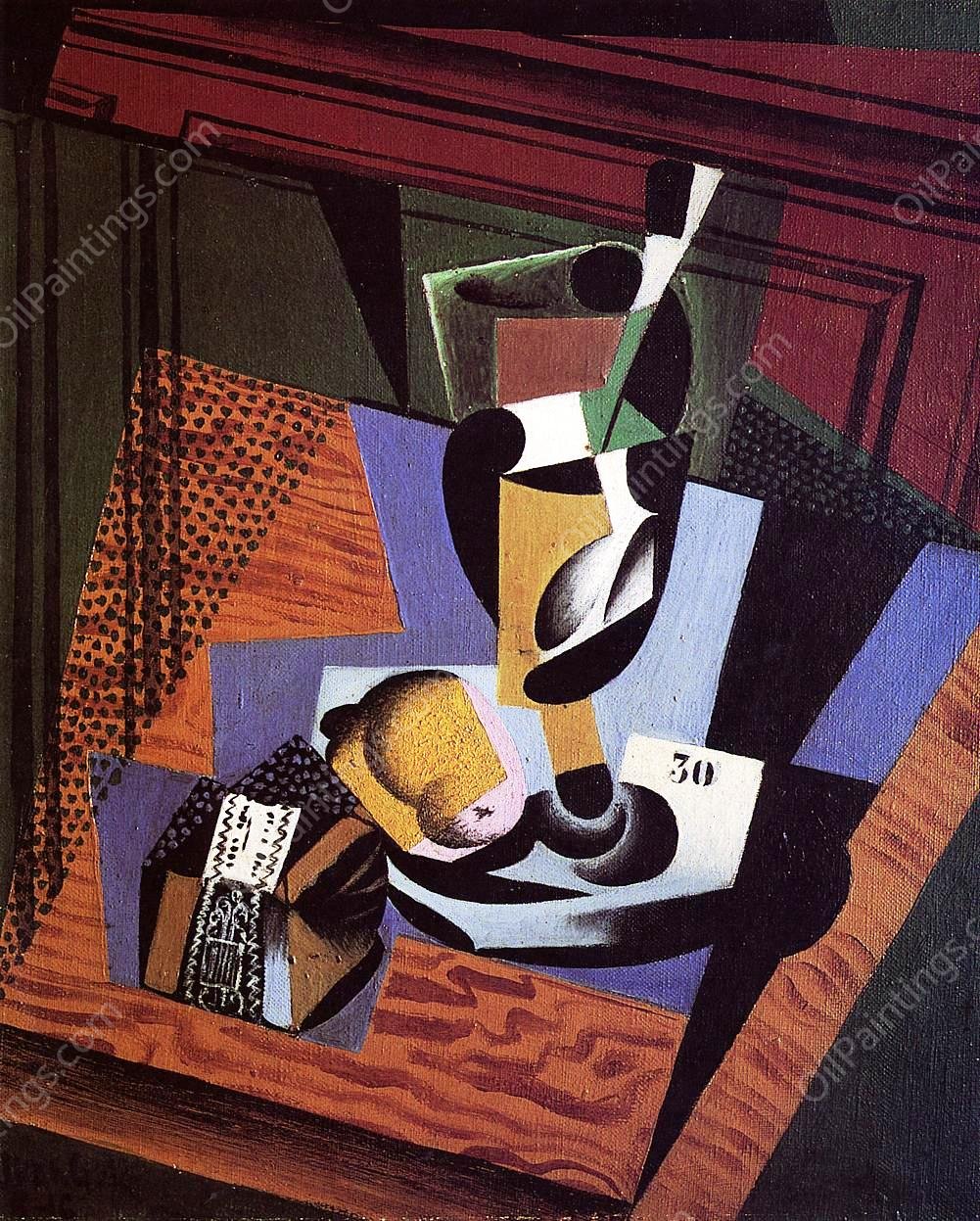 The Packet of Tobacco by Juan Gris - Hand-Painted Oil Painting Reproduction