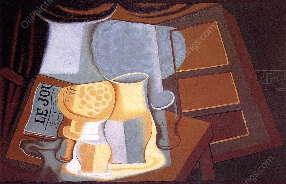 The Table in Front of the Window by Juan Gris - Hand-Painted Oil Painting Reproduction
