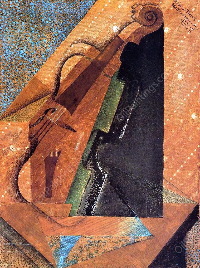 The Violin by Juan Gris - Hand-Painted Oil Painting Reproduction