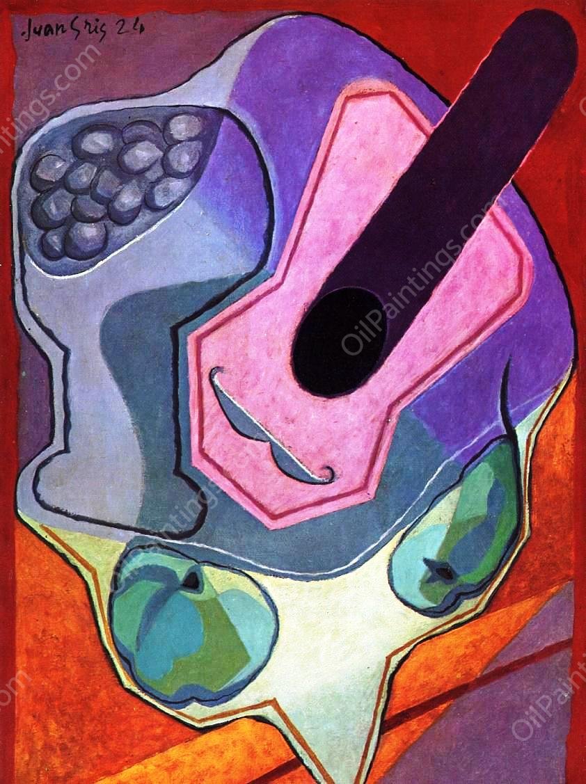 Violin with Fruit by Juan Gris - Hand-Painted Oil Painting Reproduction