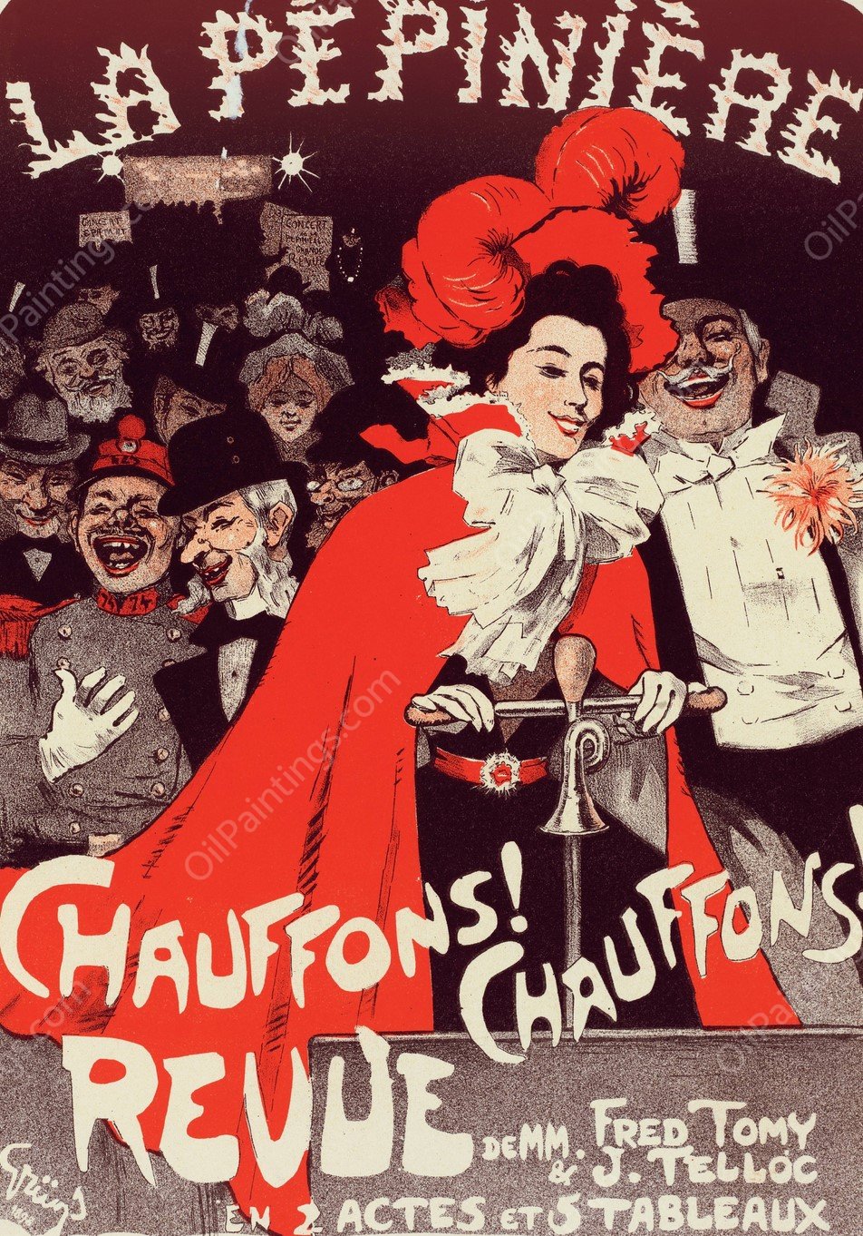 Affiche Pour Le Concert De La Pepiniere 'chauffons! Chauffons!' by Jules-Alexandre Grun - Hand-Painted Oil Painting Reproduction