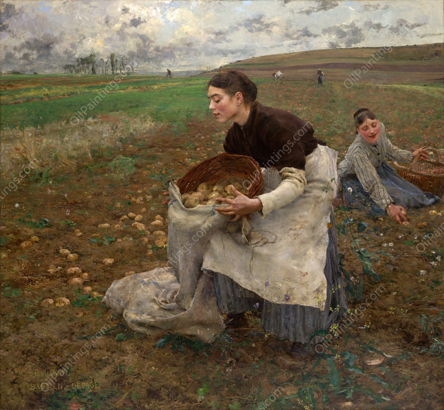 October by Jules Bastien-Lepage - Hand-Painted Oil Painting Reproduction