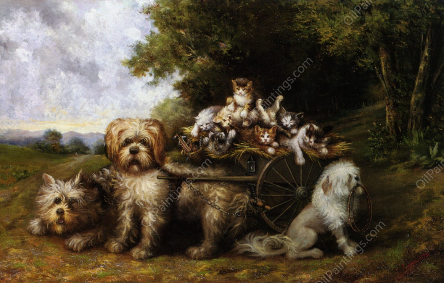 Une Tournee en Provence by Jules Leroy - Hand-Painted Oil Painting Reproduction