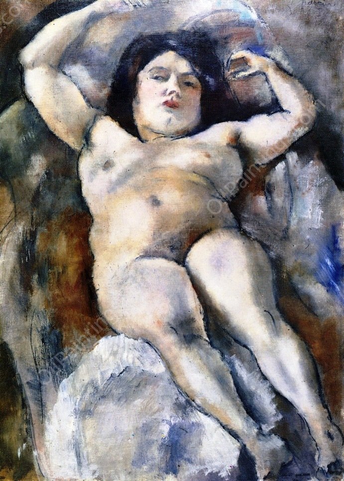 Nude by Jules Pascin - Hand-Painted Oil Painting Reproduction