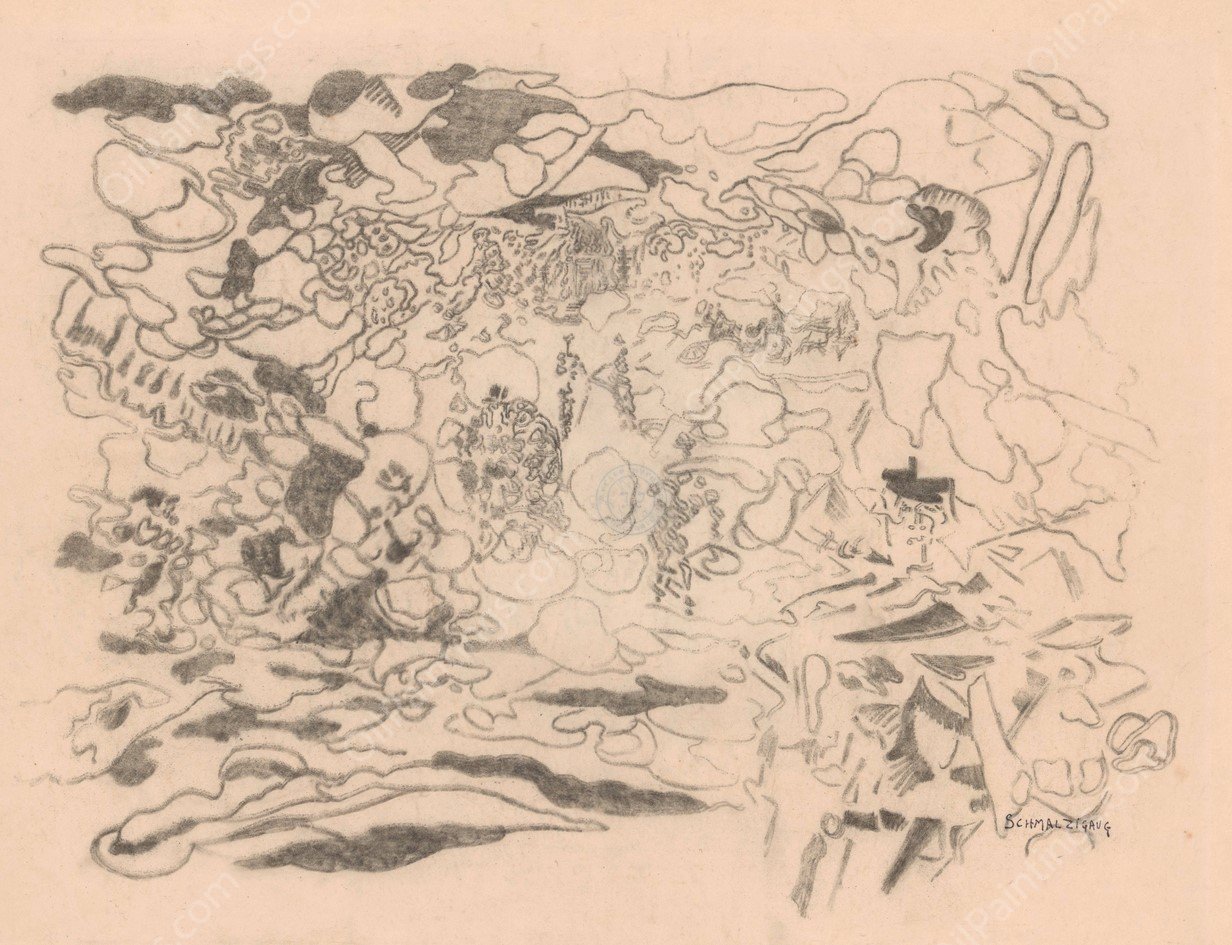 Clouds and Corals by Jules Schmalzigaug - Hand-Painted Oil Painting Reproduction