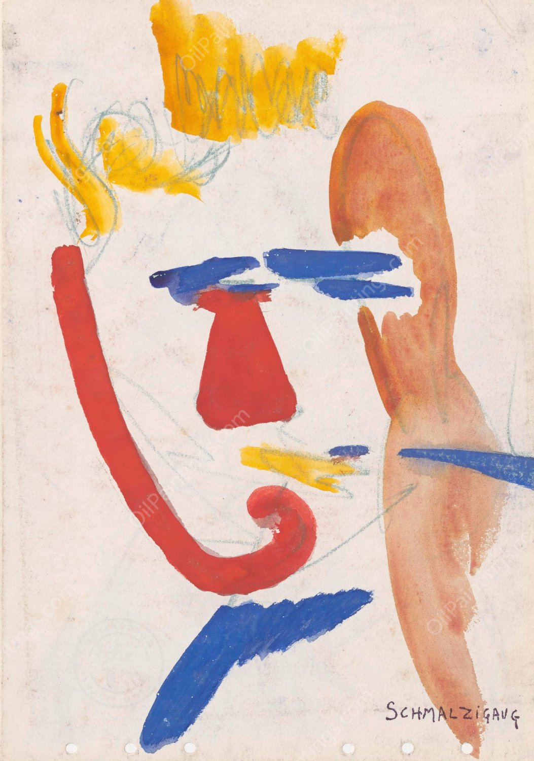 Clown by Jules Schmalzigaug - Hand-Painted Oil Painting Reproduction