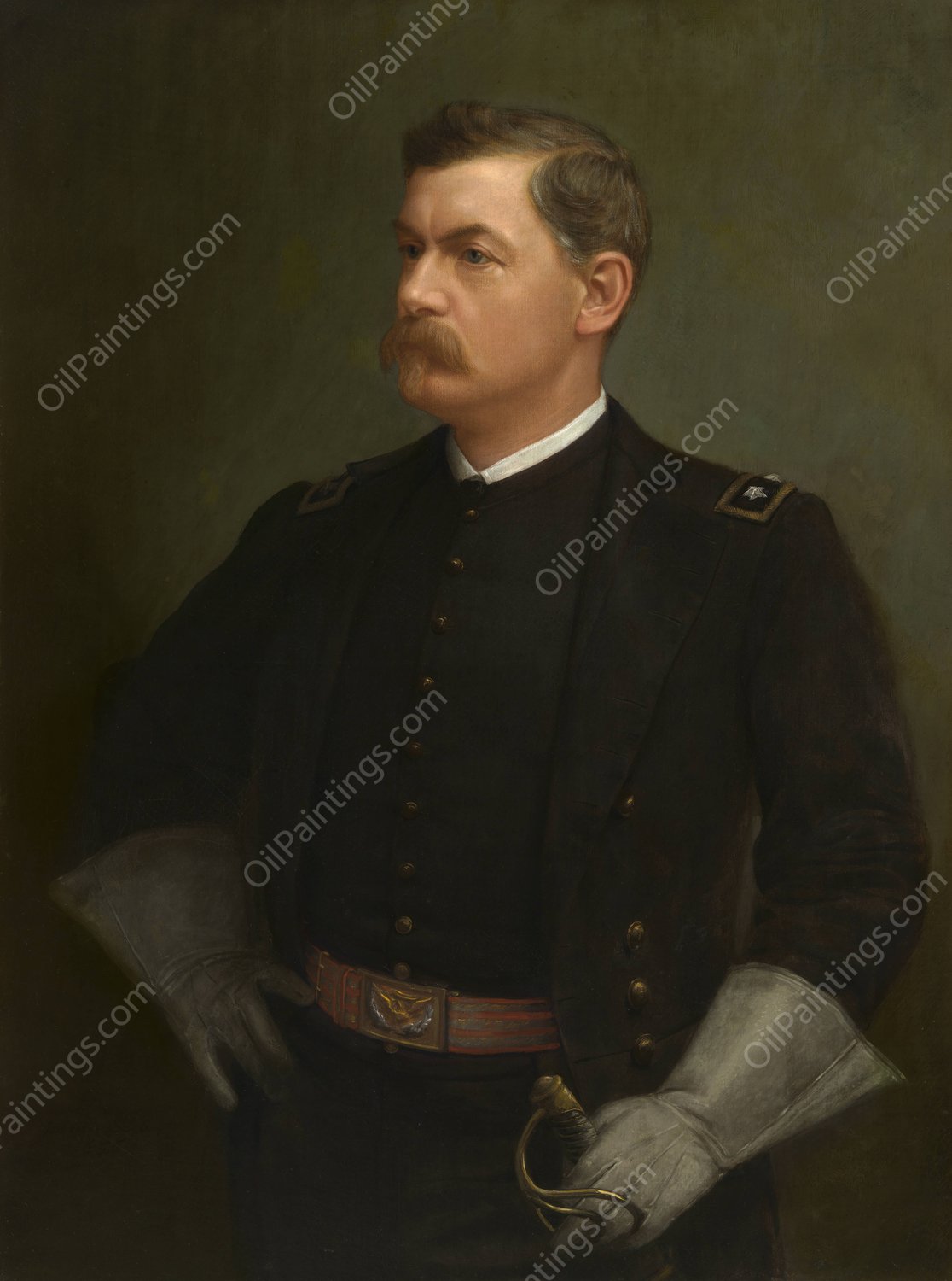 George Brinton McClellan  by Julian Scott - Hand-Painted Oil Painting Reproduction